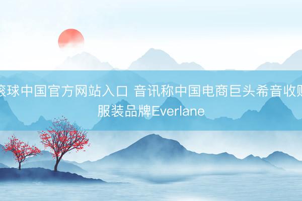 滚球中国官方网站入口 音讯称中国电商巨头希音收购服装品牌Everlane