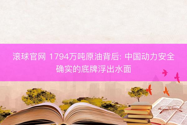 滚球官网 1794万吨原油背后: 中国动力安全确实的底牌浮出水面