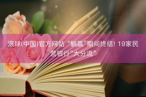 滚球(中国)官方网站 “躺赢”期间终结! 19家民营银行“大分流”