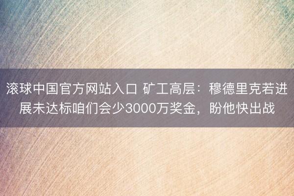 滚球中国官方网站入口 矿工高层：穆德里克若进展未达标咱们会少3000万奖金，盼他快出战