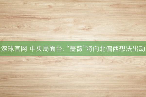 滚球官网 中央局面台: “蔷薇”将向北偏西想法出动