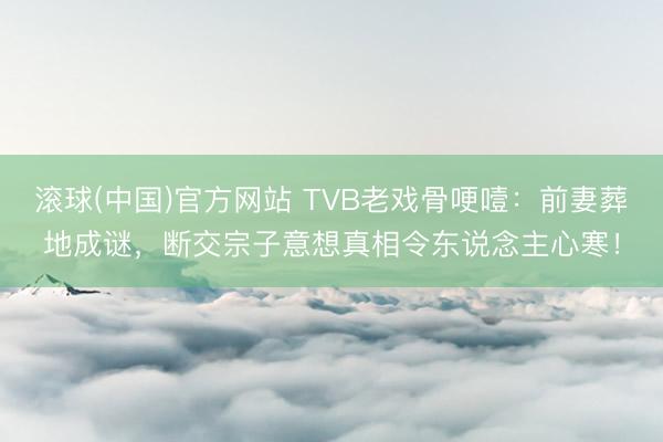 滚球(中国)官方网站 TVB老戏骨哽噎：前妻葬地成谜，断交宗子意想真相令东说念主心寒！