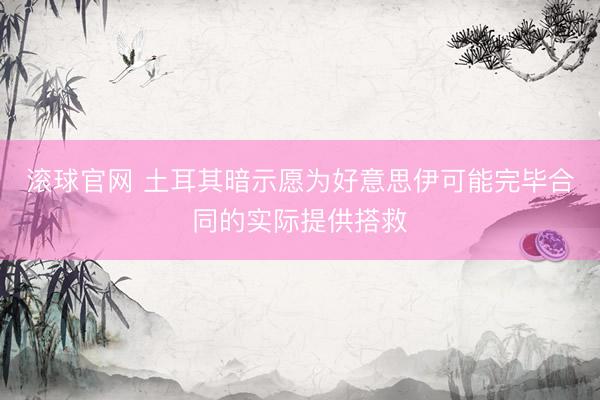 滚球官网 土耳其暗示愿为好意思伊可能完毕合同的实际提供搭救